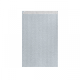 SACHETS PLATS  60 g/m2 12+5x18 CM ARGENTE KRAFT VERGÉ (250 UNITÉ) - Garcia de Pou