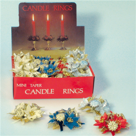 24  ANNEAUX BOUGIES NOEL 2,5CM ASSORTI - (1 UNITÉ)