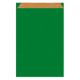 SACHETS PLATS  60 G/M2 26+9x38 CM VERT KRAFT VERGÉ (250 UNITÉ) - Garcia de Pou