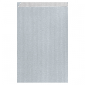 SACHETS PLATS  60 G/M2 26+9x38 CM ARGENTE KRAFT VERGÉ (250 UNITÉ) - Garcia de Pou