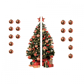 FIGURE ELECTROSTATIQUE "SAPIN"  15+15x60 CM ASSORTI PVC (1 UNITÉ) - Garcia de Pou