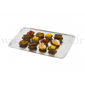PLATEAU TRAITEUR 25X34 ARGENT