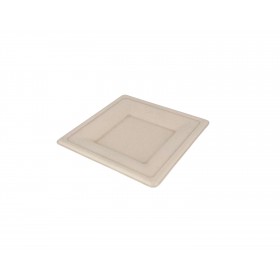 Assiette carré 16cm en pulpe de canne