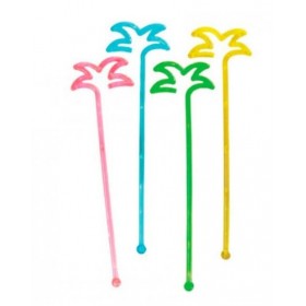 AGITATEURS BOISSONS "PALMIER" 18 CM ASSORTI PS