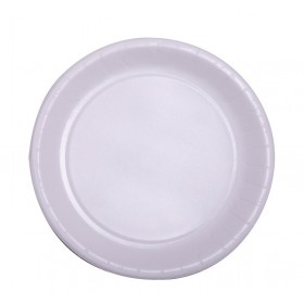 ASSIETTES RONDES EN CARTON 18cm "FIESTA " compostable-Blanc