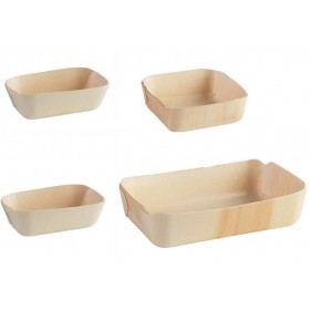 KIT DE 4 ASSIETTES PEUPLIER "MADERA"