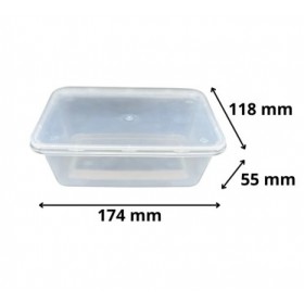 Barquette + couvercle Injecté Micro ondables 750cc