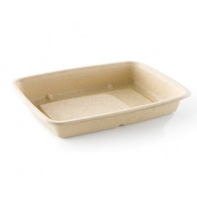 Saladier rectangulaire naturel 600ml "bio"