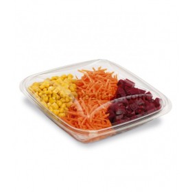 BARQUETTE SALADE CRISTAL AVEC COUVERCLE "CRUDIPACK" 750g