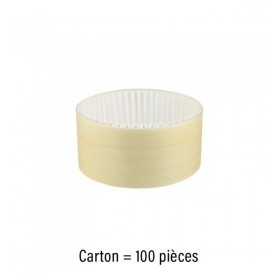 Boite en bois ronde + caissette 5cl Ø5cm -sans couvercle- 