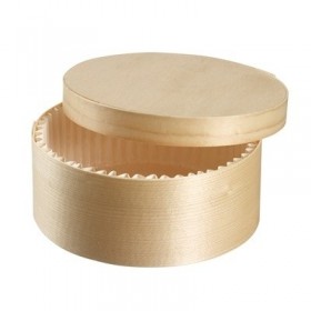 BOITE RONDE BOIS+CAISSETTE+COUVERCLE 30cl - Ø110mm