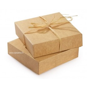 BOITE PATISSIERE KRAFT 23X23X8
