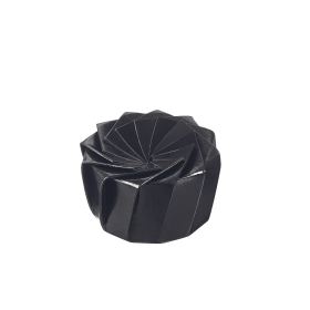 Boîte ORIGAMI XS diam 6cm H3.5cm noir lam