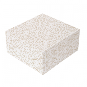 BOÎTES PATISSERIES SANS FENÊTRE "THEPACK DECO" 250 G/M2 17x14x11,5 CM BLANC CARTON ONDULÉ NANO-MICRO (200 UNITÉ)