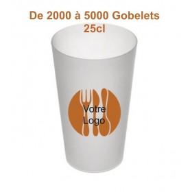 GOBELET BIERE REUTILISABLE 25CL/33CL PERSONNALISE 