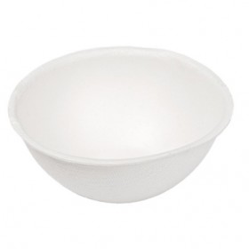 Mini bol rond 'BIONIC' Ø 7,5x3 CM BLANC BAGASSE