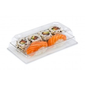 BARQUETTE SUSHIS CRISTAL 140X60 avec couvercle 