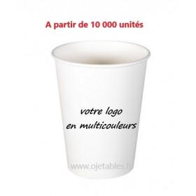 Gobelet carton personnalisé 12oz multicouleurs