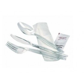 KIT COUVERT CRISTAL 6/1 RÉUTILISABLE DANS POCHETTE