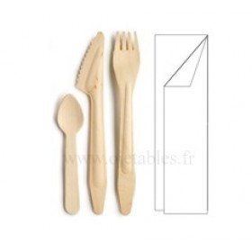 Kit couverts 4/1 Bois 