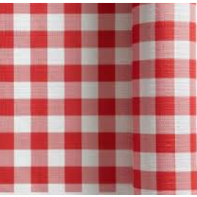 3 ROULEAUX DE NAPPE VICHY ROUGE & BLANC 1m20x25m