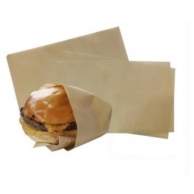 PAPIER ALIMENTAIRE BLANC OU KRAFT "THERMO" Ingraissable PERSONNALISÉ 1 couleur 40x40cm