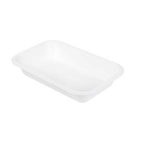 BARQUETTE BIODEGRADABLE 710 ML 21,5x14x3,7 CM BLANChe BAGASSE 