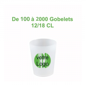 GOBELET REUTILISABLE 12/18CL PERSONNALISE Multicouleurs