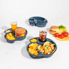 Plateau nomade réemployable 4 compartiments 272 × 260 × 50 mm