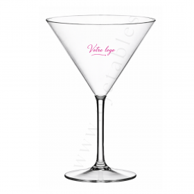 VERRE MARTINI Incassable et Réutilisable en SAN 30cl - Personnalisé en 1 couleur 