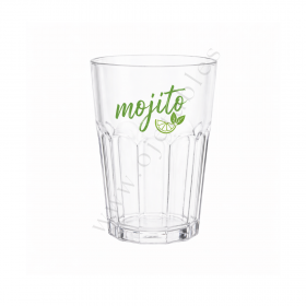 Verre MOJITO 35/40CL  réutilisable TRITAN - Personnalisé en 1 couleur