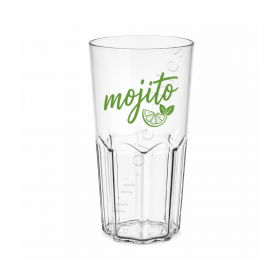 Verre MOJITO LONG 35CL  réutilisable TRITAN - Personnalisé en 1 couleur