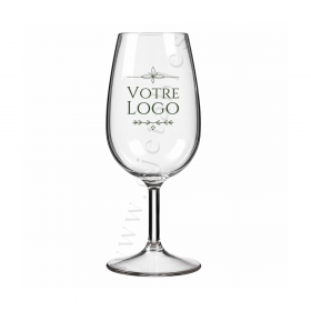 VERRE A PIED "INAO" Incassable & réutilisable en TRITAN 22cl - Personnalisé en 1 couleur