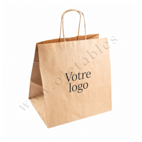 Sac Papier Kraft Personnalisé115g/m² 27x16x31 - 1 ou 2 couleurs