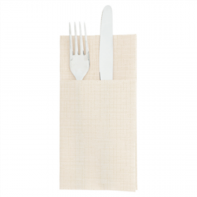 Serviettes kangourou “Dry Cotton” 55 g/m² 40x40 cm sable airlaid
