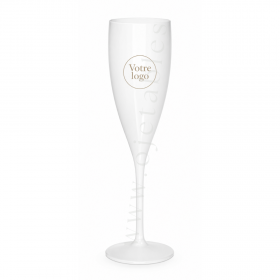 Flute 18cl incassable & réutilisable -PP- Personnalisé en 1 couleur 