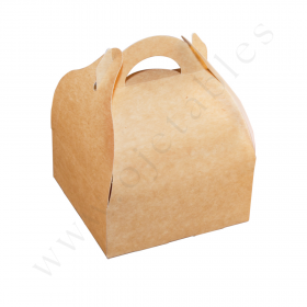 BOITE PATISSIERE 10.5X10.5 ELEGANCE POIGNEE kraft