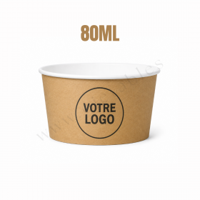 Pot à glace personnalisé Multicouleurs- 80cc