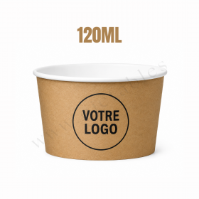 Pot à glace personnalisé Multicouleurs - 120cc