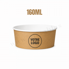 Pot à glace personnalisé Multicouleurs 160cc