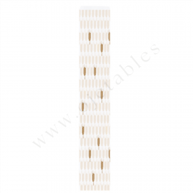 SACHET BAGUETTE 9+4x54 CM BLANC à MOTIFS