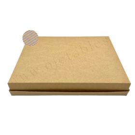 Plateau repas/cocktail kraft 40x30x7cm cannelure apparente 
