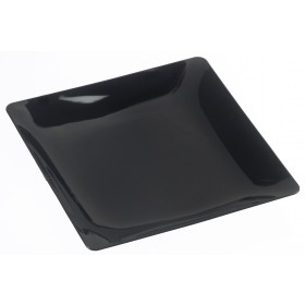 ASSIETTE Carré REUTILISABLE FLUID' NOIRE 20cm