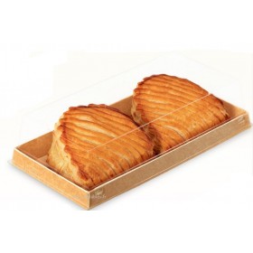 Plateau carton avec couvercle transparent 220x100x45 - LUXIPACK