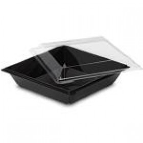 Ravier "takipack" salade & dessert 250grs-Noir