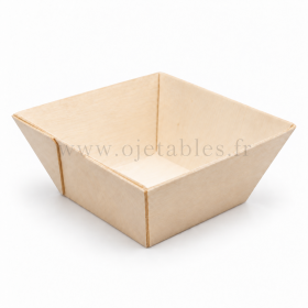 Ravier bois carré 290 ml – 10,5x10,5x4,5 cm