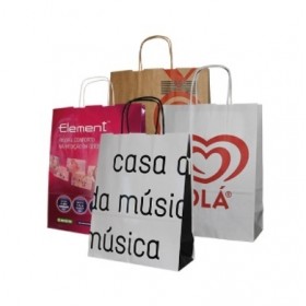 Sac Papier Kraft Personnalisable 115g/m² 27x16x31 - 1 ou 2 couleurs -