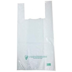 SAC BRETELLES RÉUTILISABLES BLANCS 26+12X45CM PEBD 50µ - 