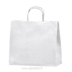 Sac Cabas Papier blanc  32 +21 x 28.5cm 