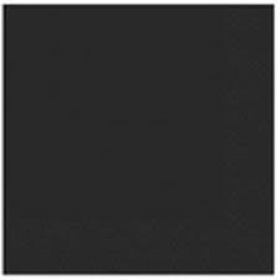  SERVIETTES PAPIER OUATE 2 PLIS NOIR 38x38